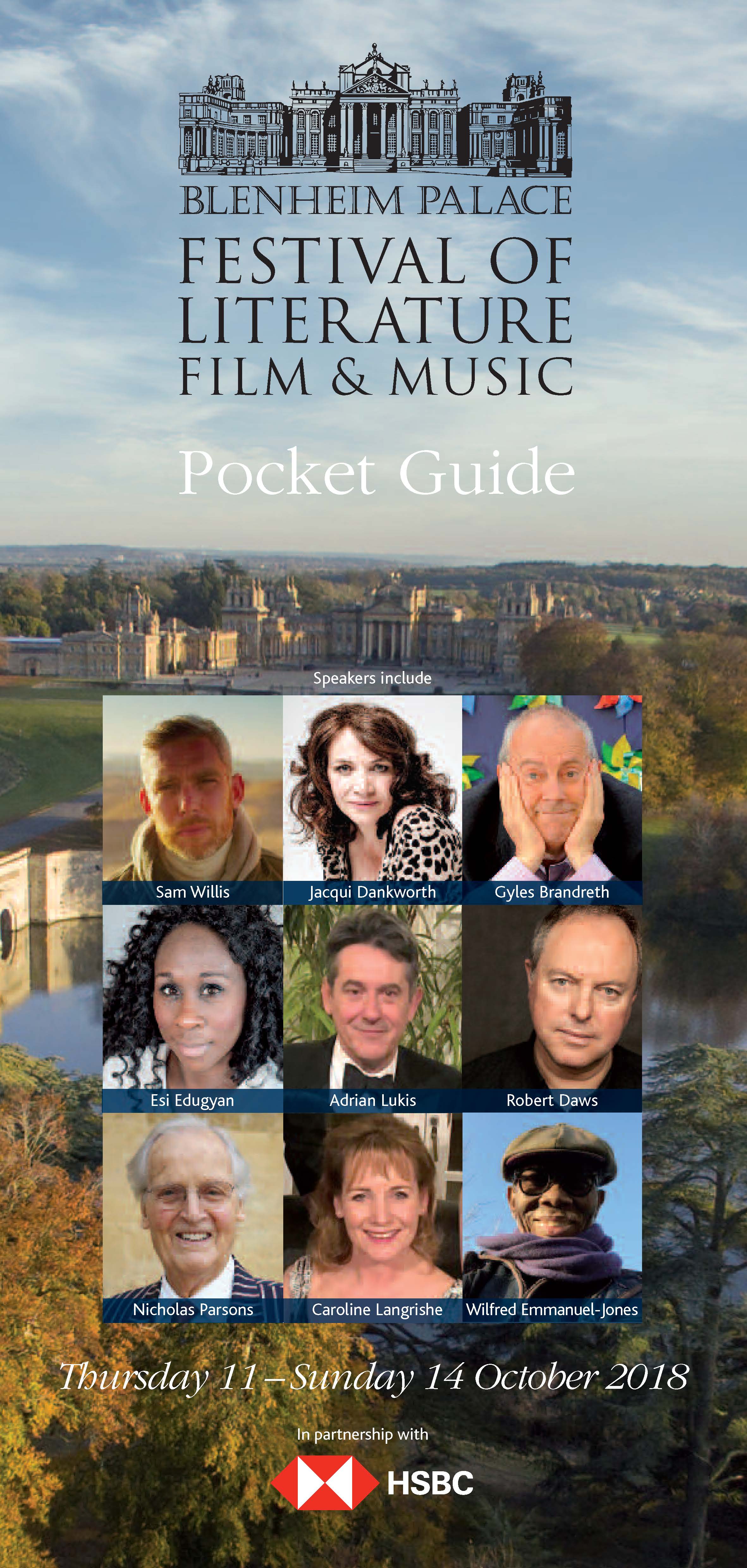 Blenheim Palace Festival of Literature, Film and Music 2018 pocket guide